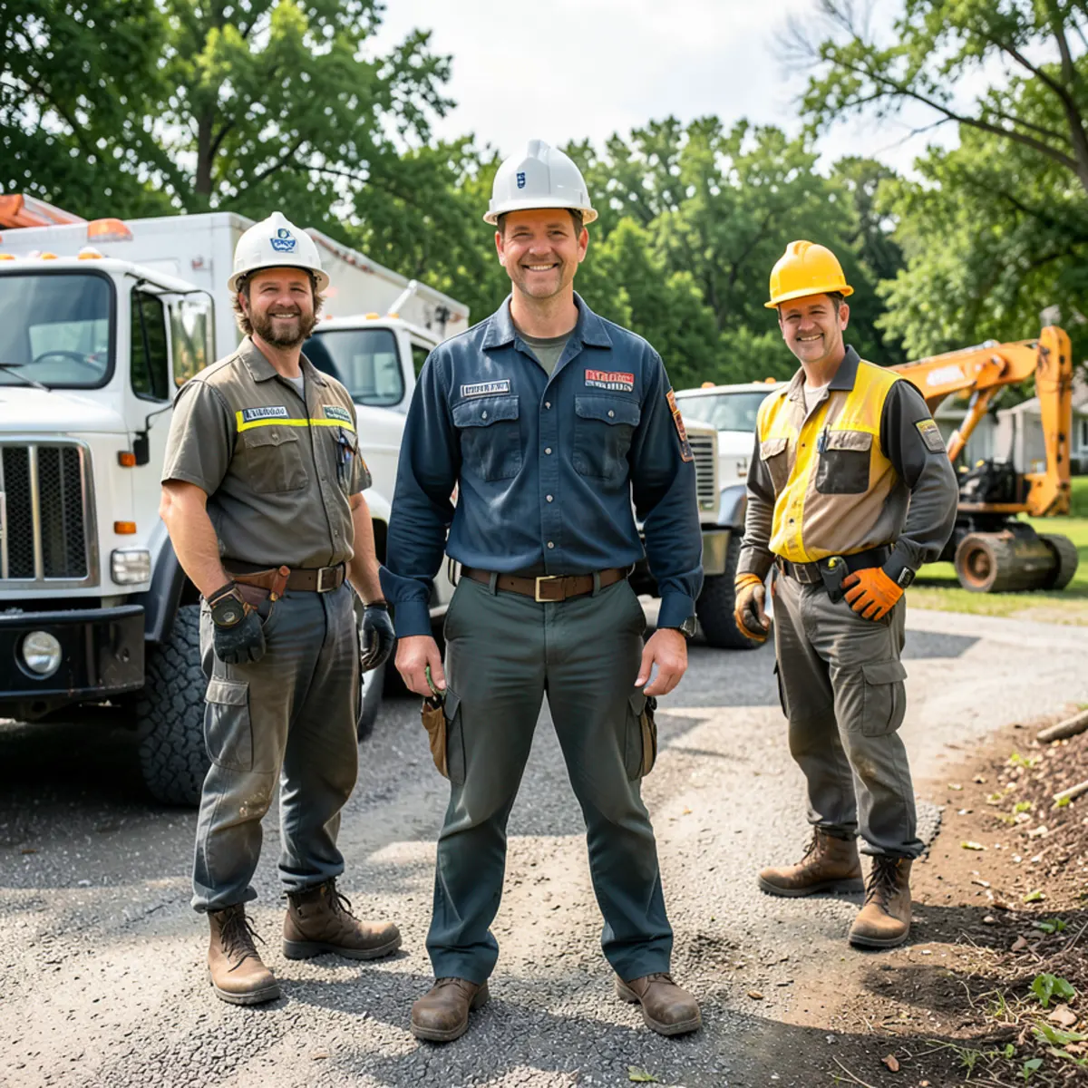Total Tree Maintenance crew and equipment staging in Lansing MI