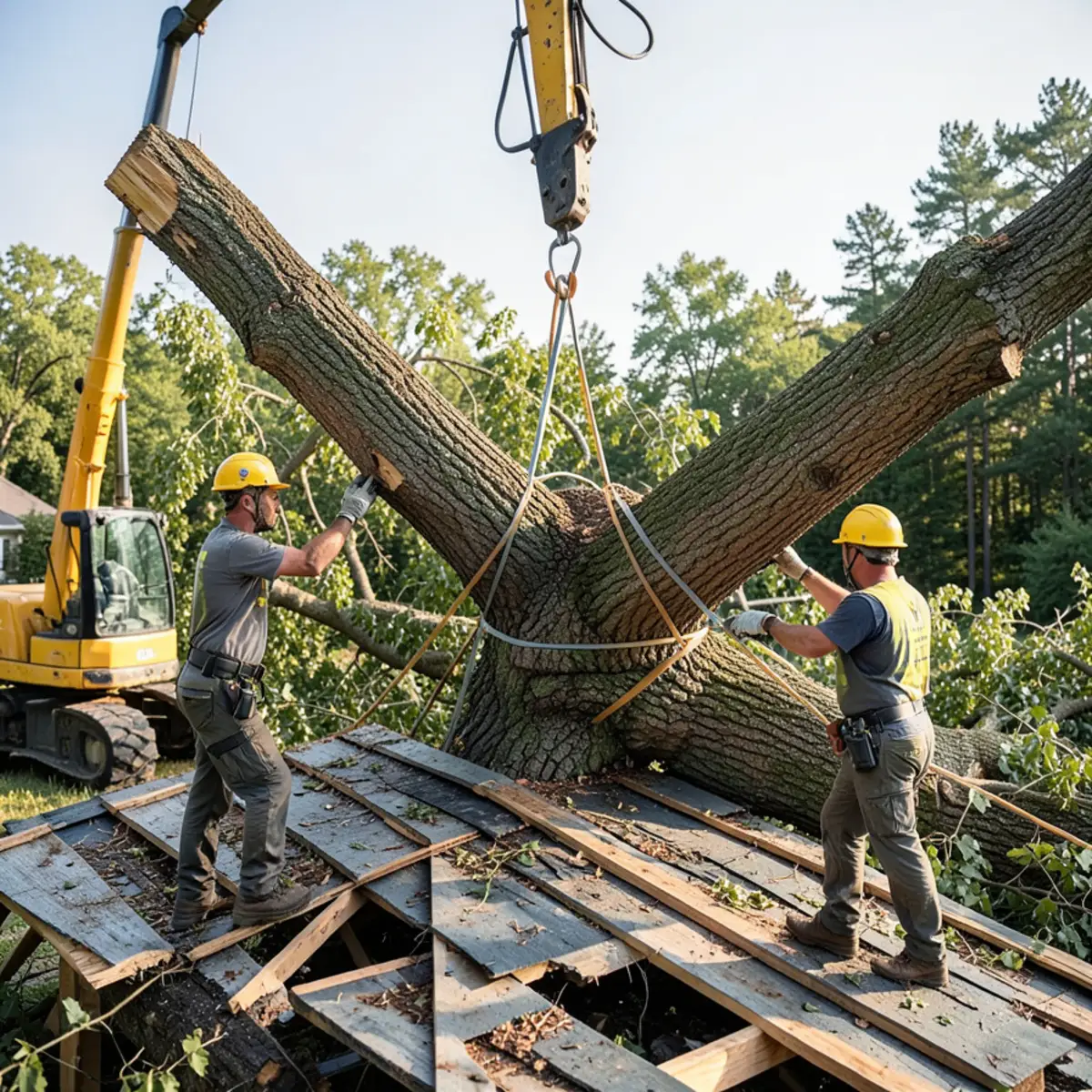 Emergency Tree Removal technical execution in Ingham County