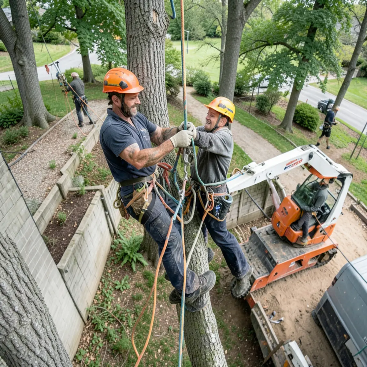 Tree service operational site in East Lansing
