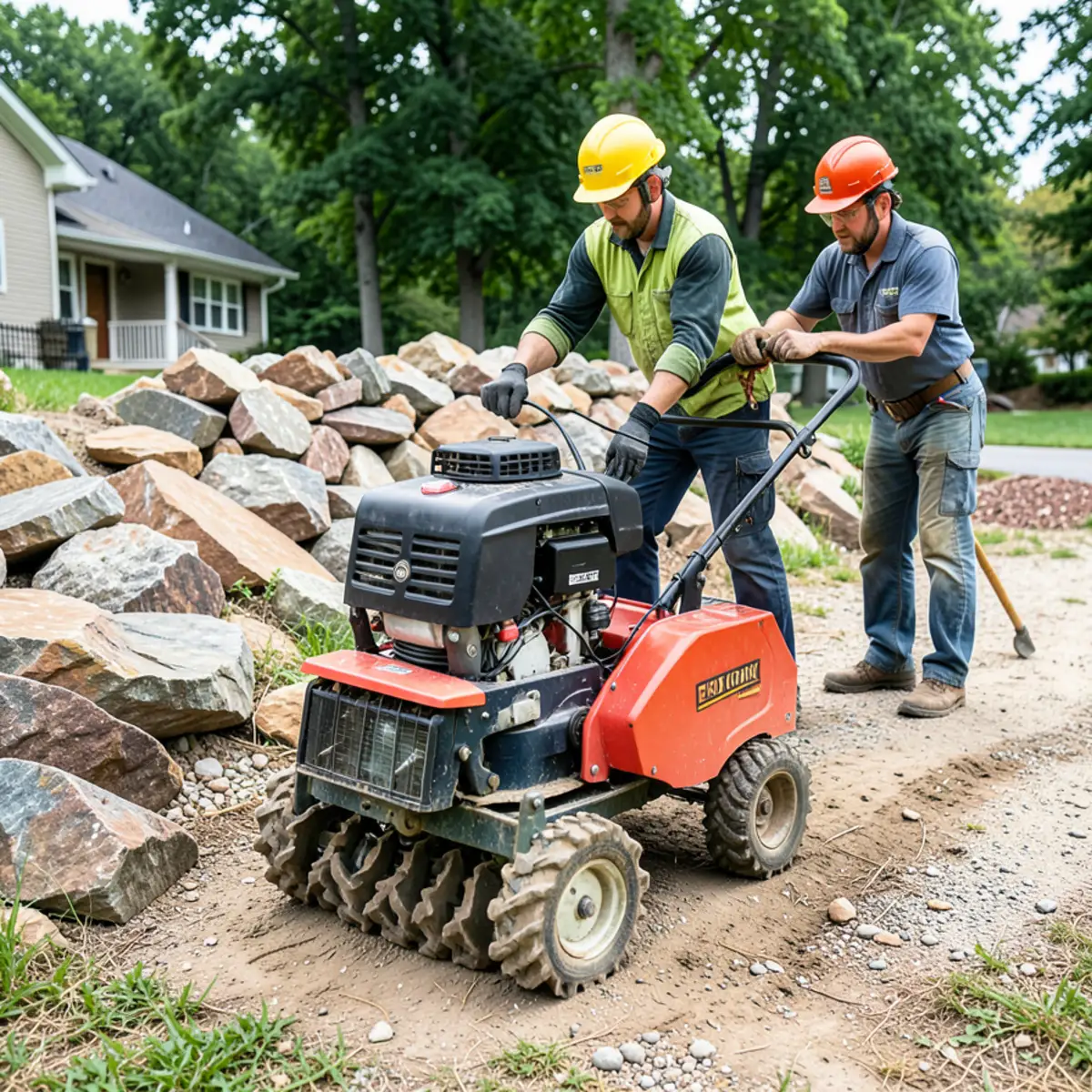 Wood chip processing and stump equipment in Grand Ledge