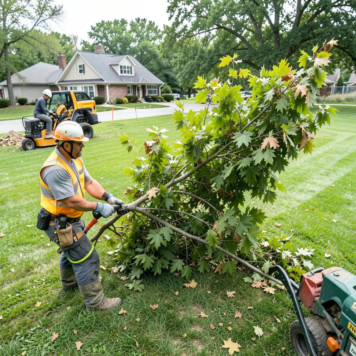 Tree service operational site in Haslett