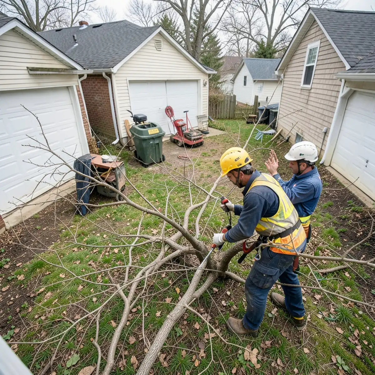Tree service operational site in Jackson