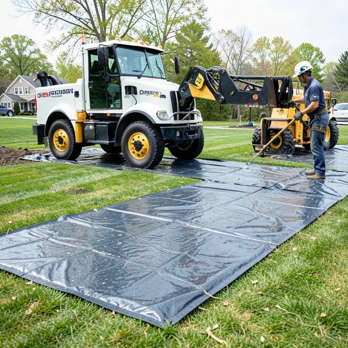 Wood chip processing and stump equipment in Okemos