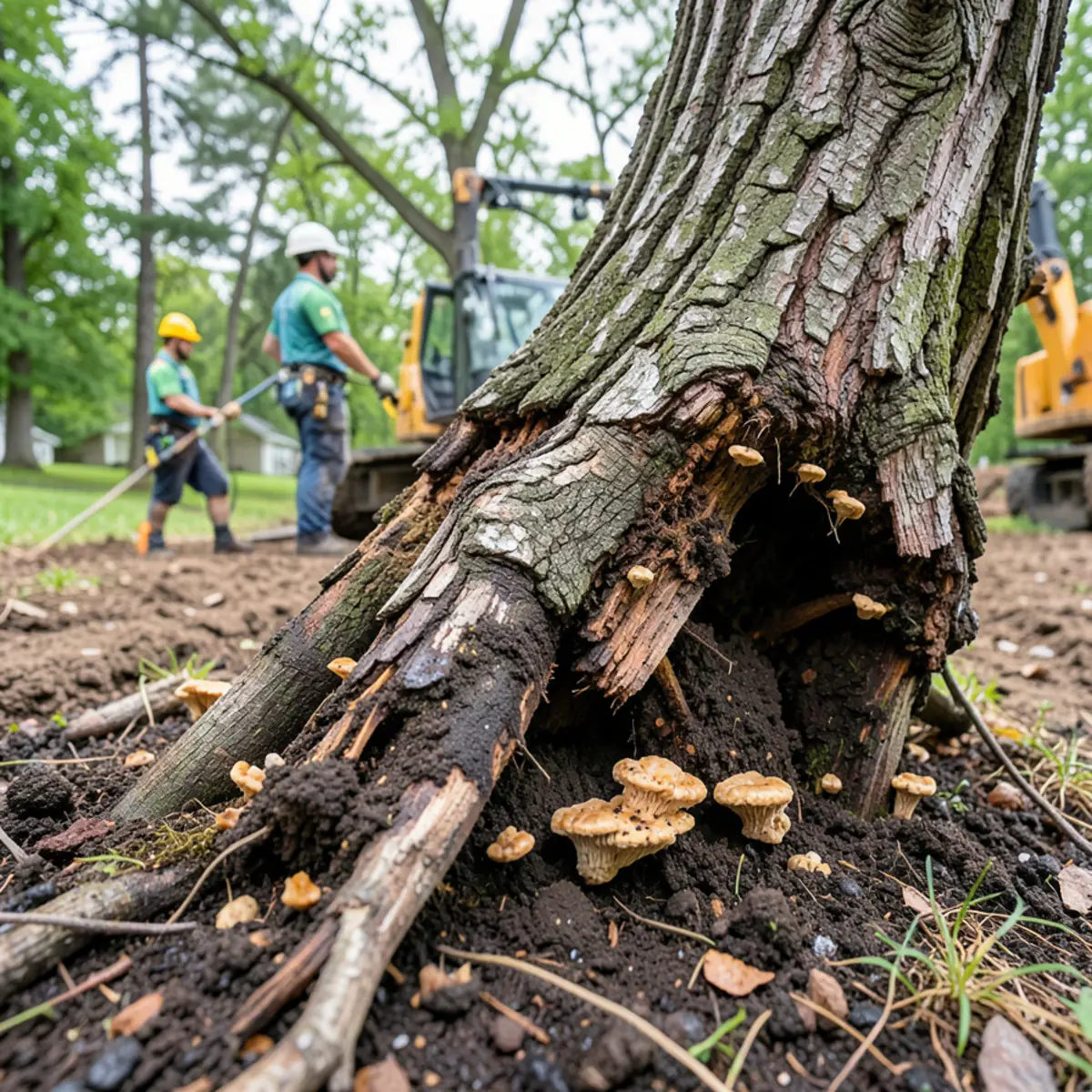 Tree Removal site protection and safety staging